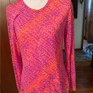 Saucony Neon Pink, Purple & Orange Long Sleeve Active Tee